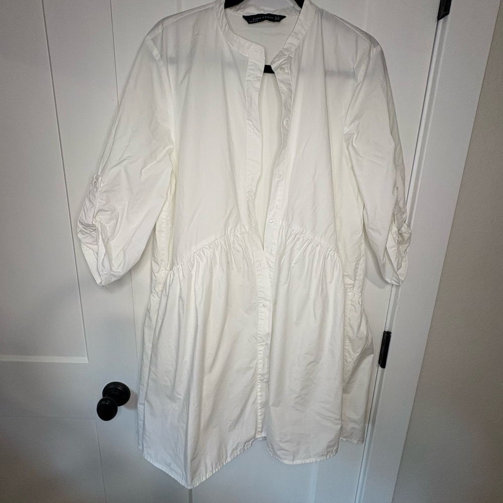 Zara Cream Button-Up Blouse - image 2